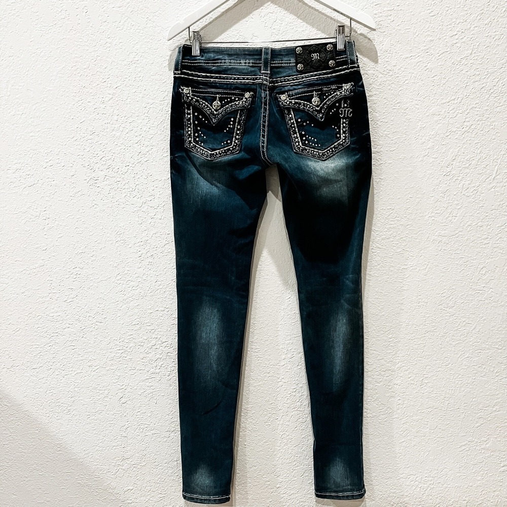 Miss Me Embellished Jeggings Jeans size 28 rhinestones